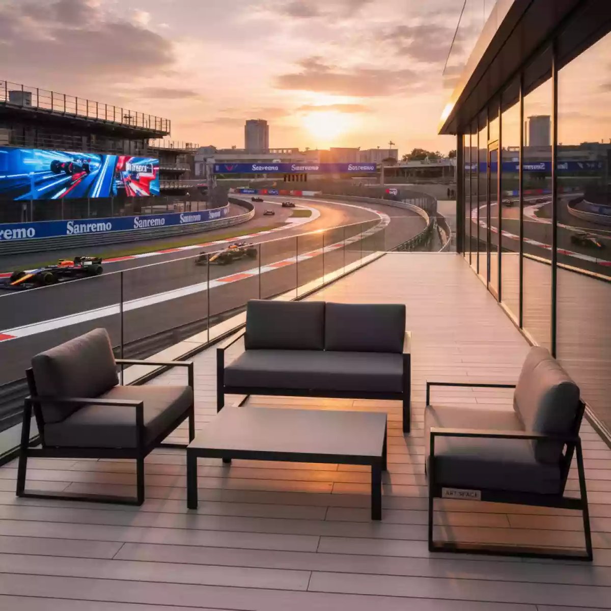 Аренда Лаунж зона Royal Family Brooklyn трехместный диван стол кресла в ресторане «Sanremo» — ART SPACE