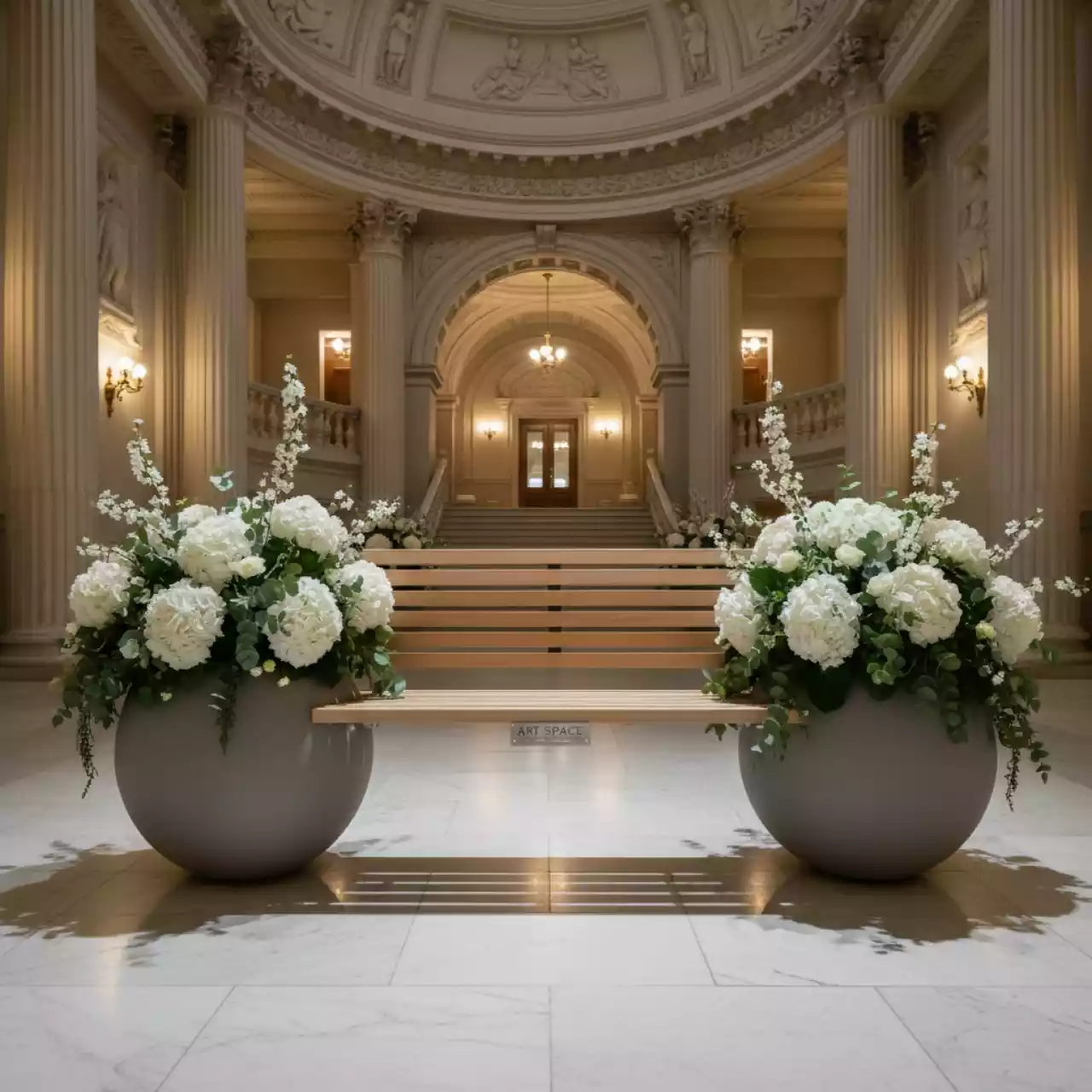 Аренда Лавка кашпо садовая Шар Эрд Элден в Зимнем театре — ART SPACE