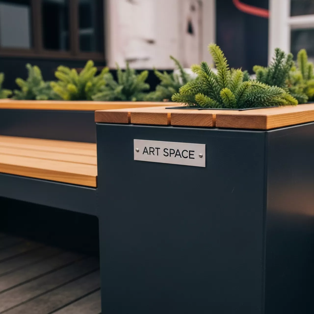 Аренда Лавка садовая с кашпо Элден в пляжном клубе Del Mar — ART SPACE