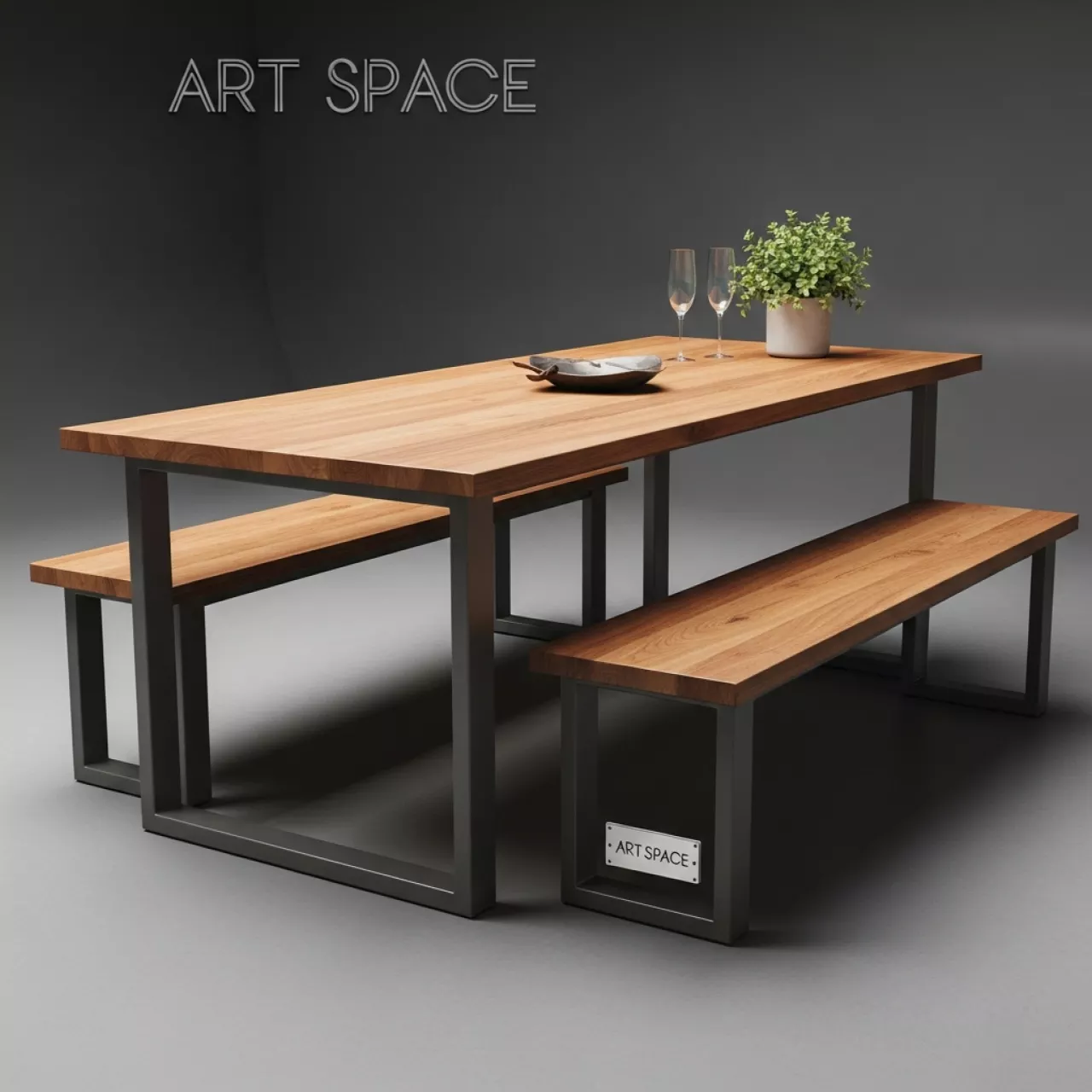 Аренда Лавки и стол пивной комплект 2200х500х780 мм в казино «Сочи» — ART SPACE