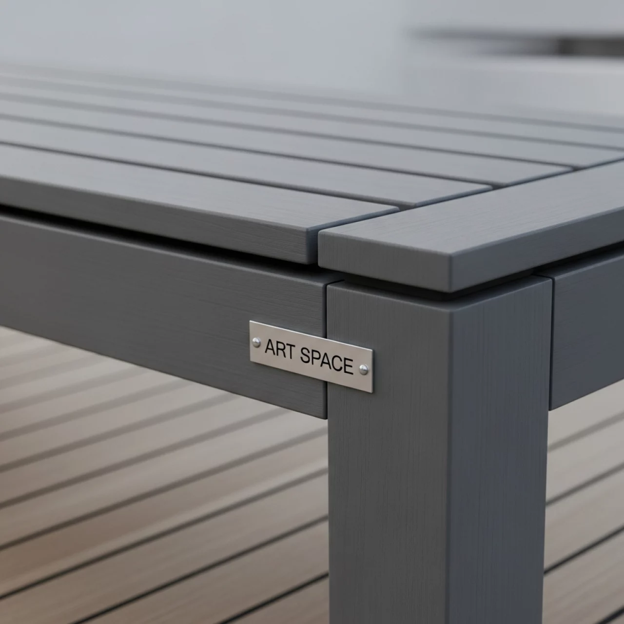 Аренда Лавочки деревянной серого цвета на VIP теплоходе (Морпорт Сочи) — ART SPACE