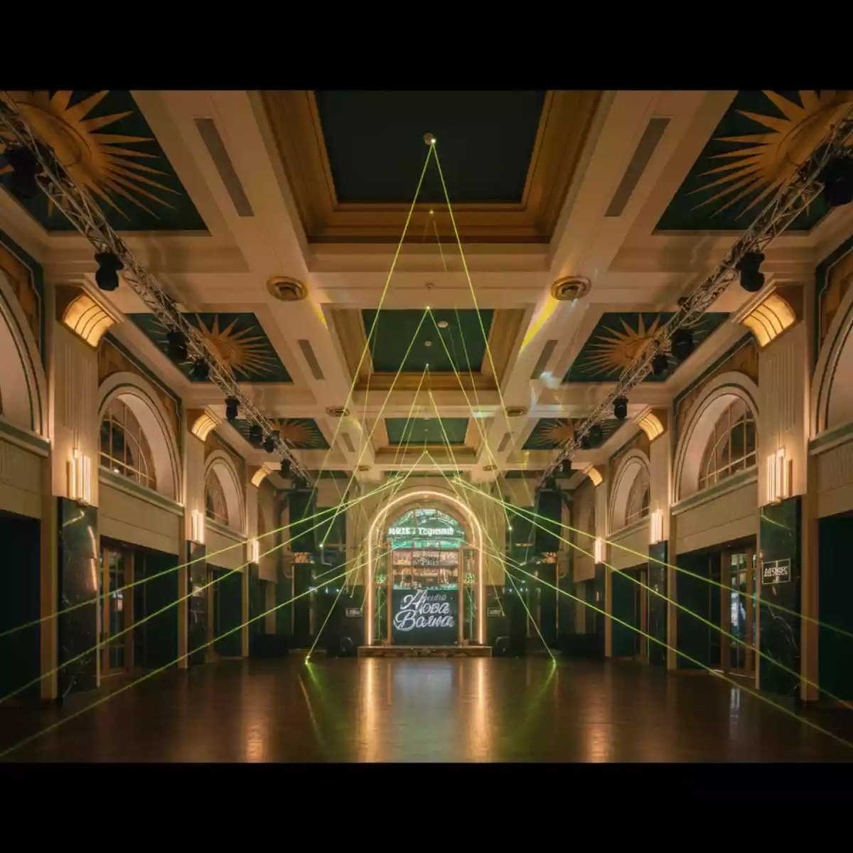 Аренда Лазерное шоу для свадеб и юбилеев в МФК «Горный» — ART SPACE