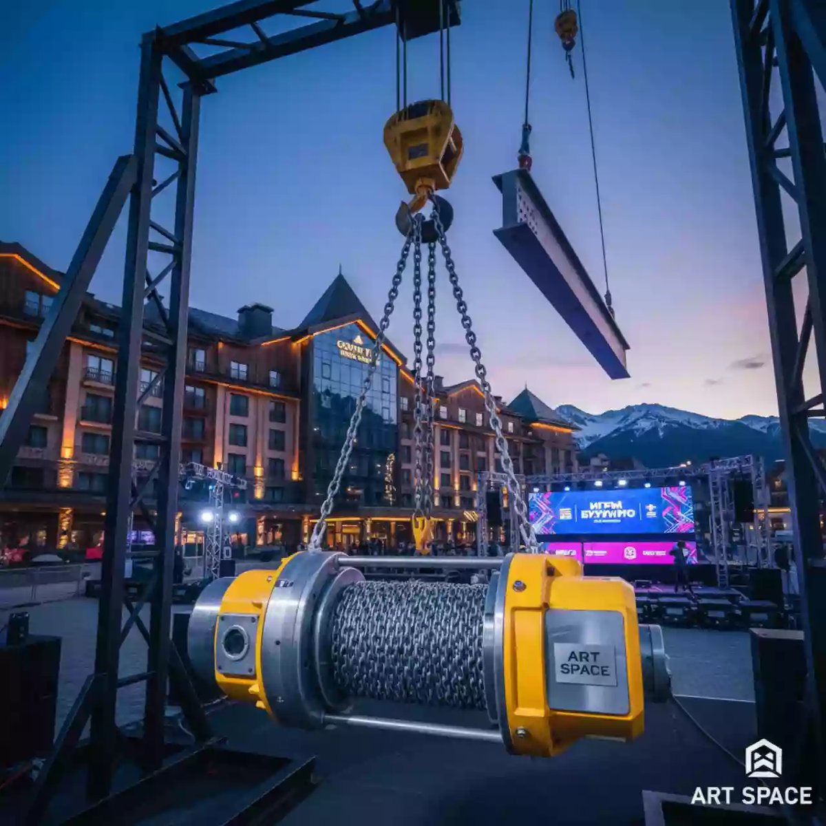 Аренда Лебедка цепная электрическая ST в Golden Tulip Rosa Khutor — ART SPACE