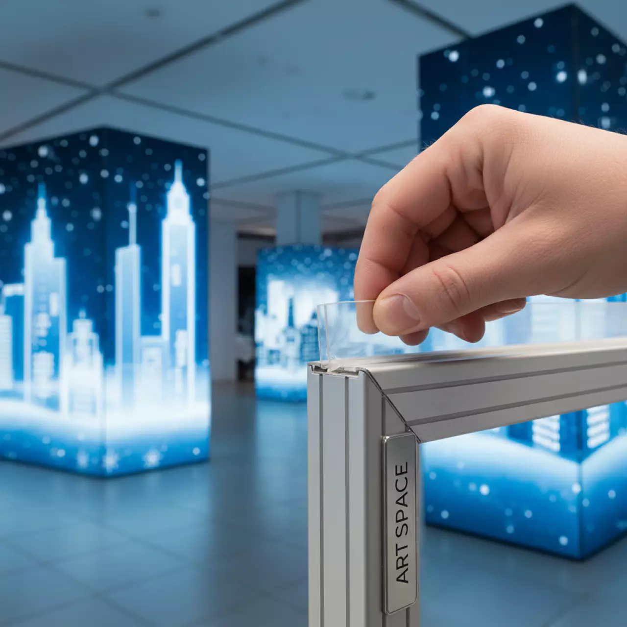 Аренда Лента ПВХ для текстильного профиля в Radisson Blu Resort & Congress Centre — ART SPACE