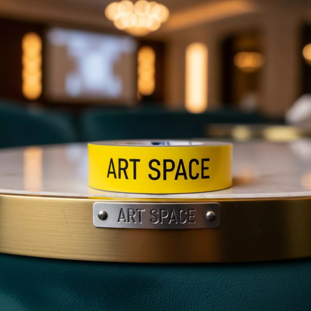 Аренда Лента Vell VL 621CH с чипом 9 мм черный на желтом в ресторане «Магадан» — ART SPACE