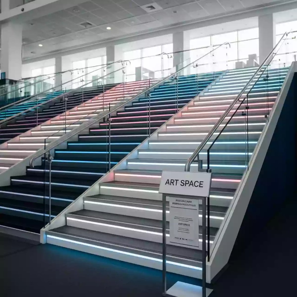 Аренда Лестница модульная в ледовом дворце «Роза Хутор» — ART SPACE