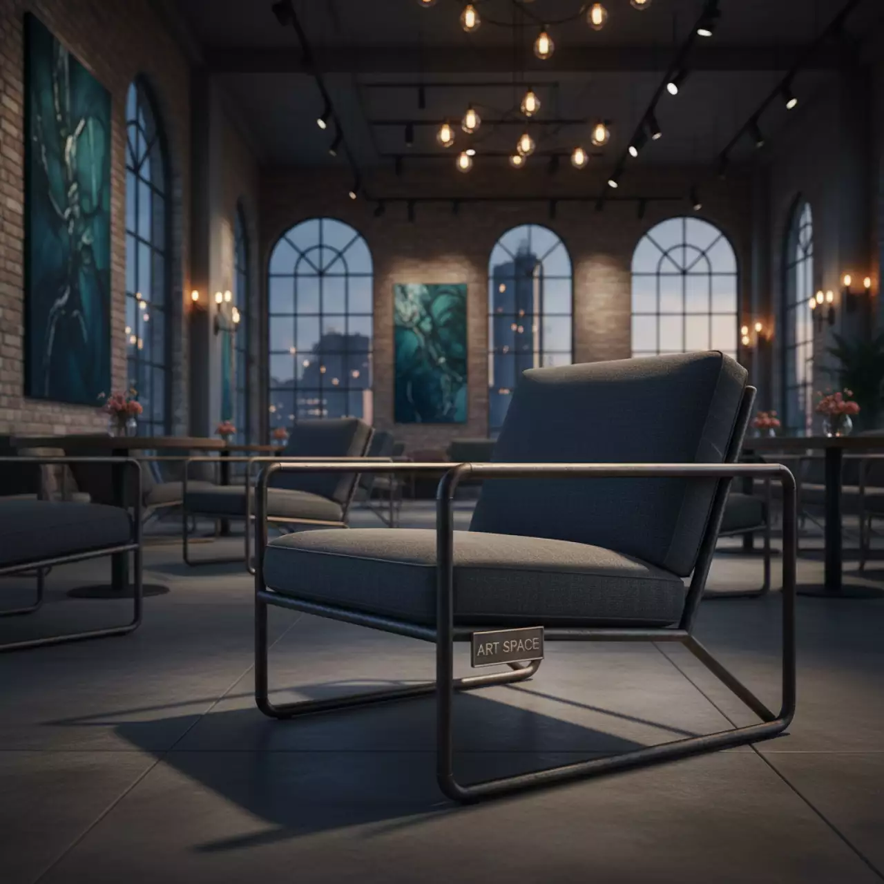 Аренда Лежак металлический правый Pipe в ресторане «La Terrazza» — ART SPACE