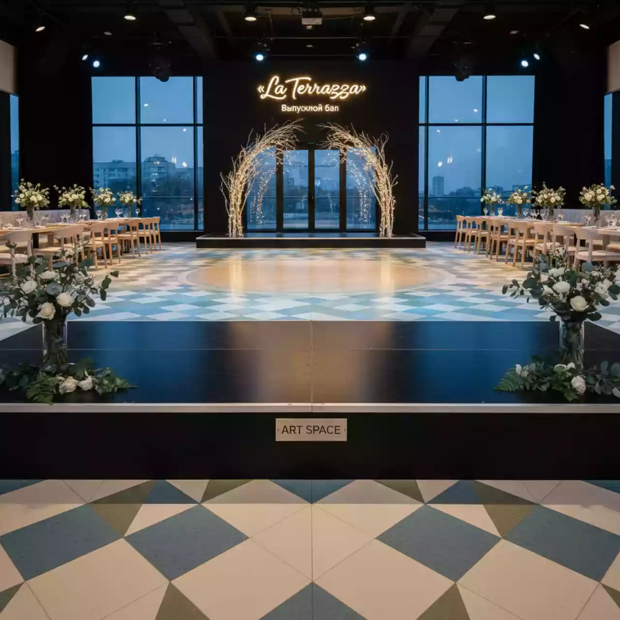 Аренда Линолеум бальный Ренессанс Монарх в ресторане «La Terrazza» — ART SPACE