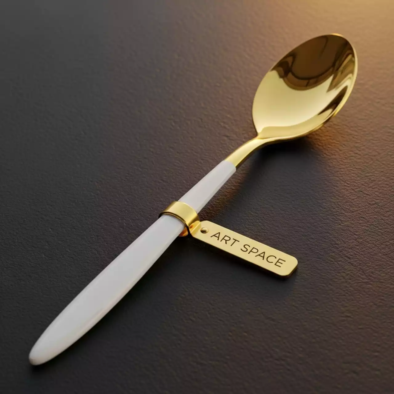 Аренда Ложка Беладонна белая с золотом 14 см в ресторане «Высота 5642» — ART SPACE