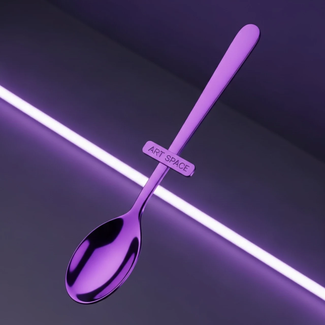 Аренда Ложка чайная фиолетовая Sapporo L 140 мм в зале «Чайка» (Морпорт) — ART SPACE