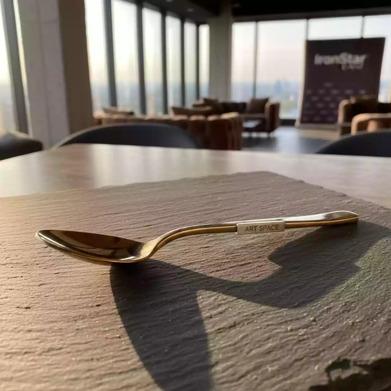Аренда Ложка чайная Франклин золотая в Panorama by Mercure — ART SPACE