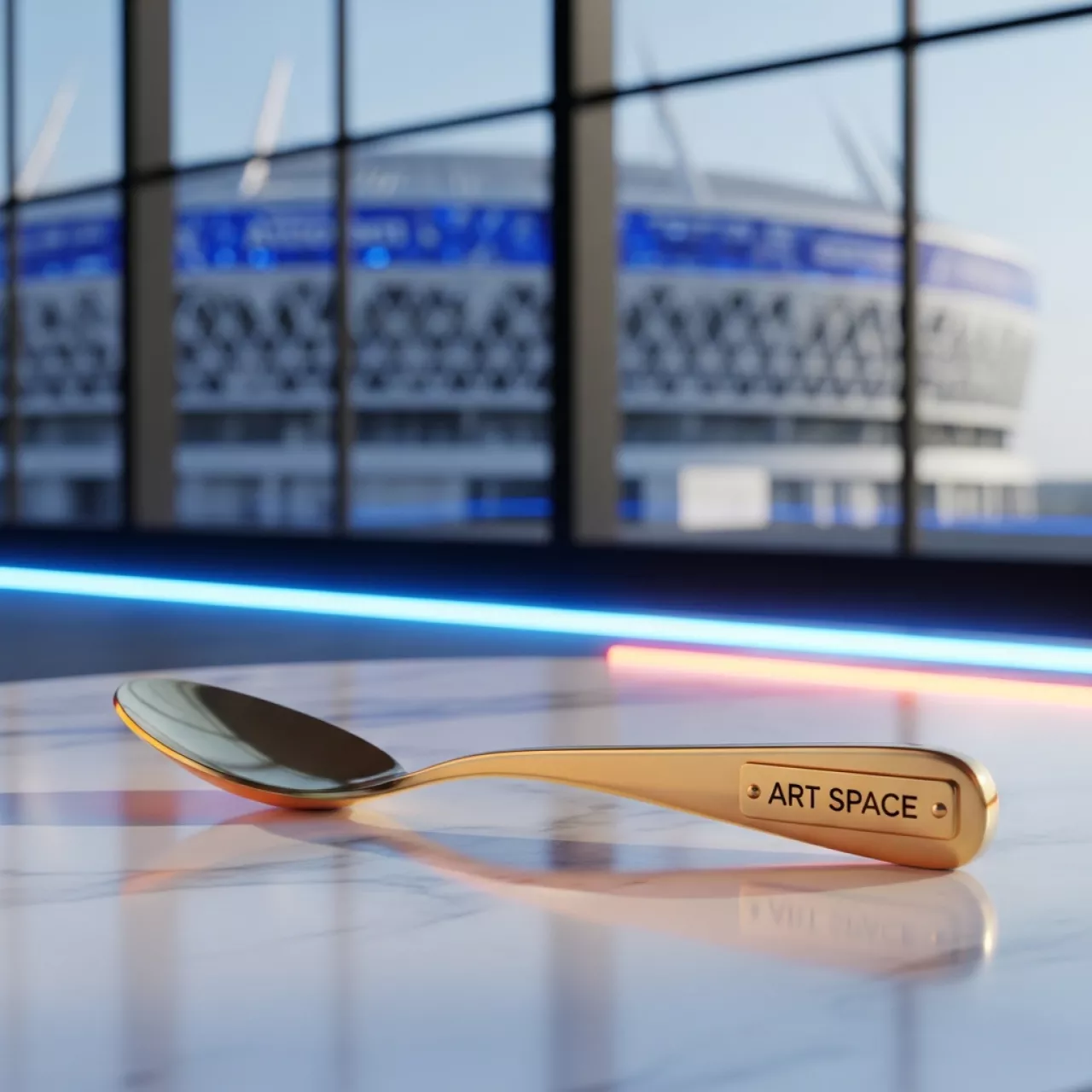 Аренда Ложка чайная Франклин золото в Керлинговом центре «Ледяной куб» — ART SPACE