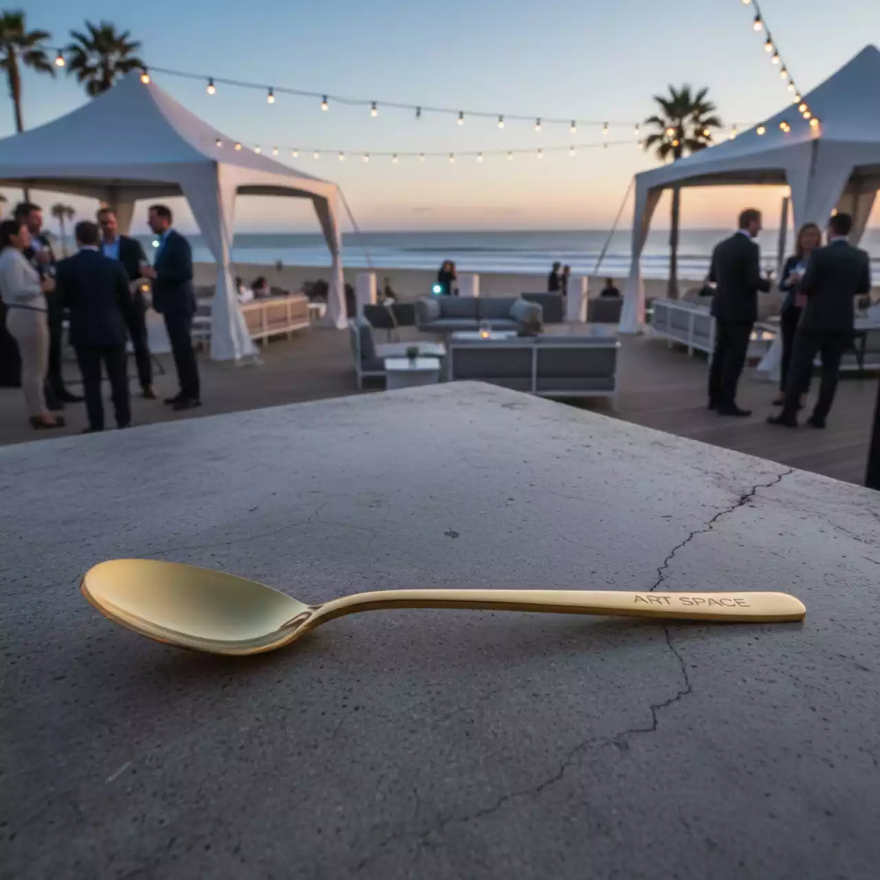 Аренда Ложка чайная Gold в пляжном клубе Del Mar — ART SPACE