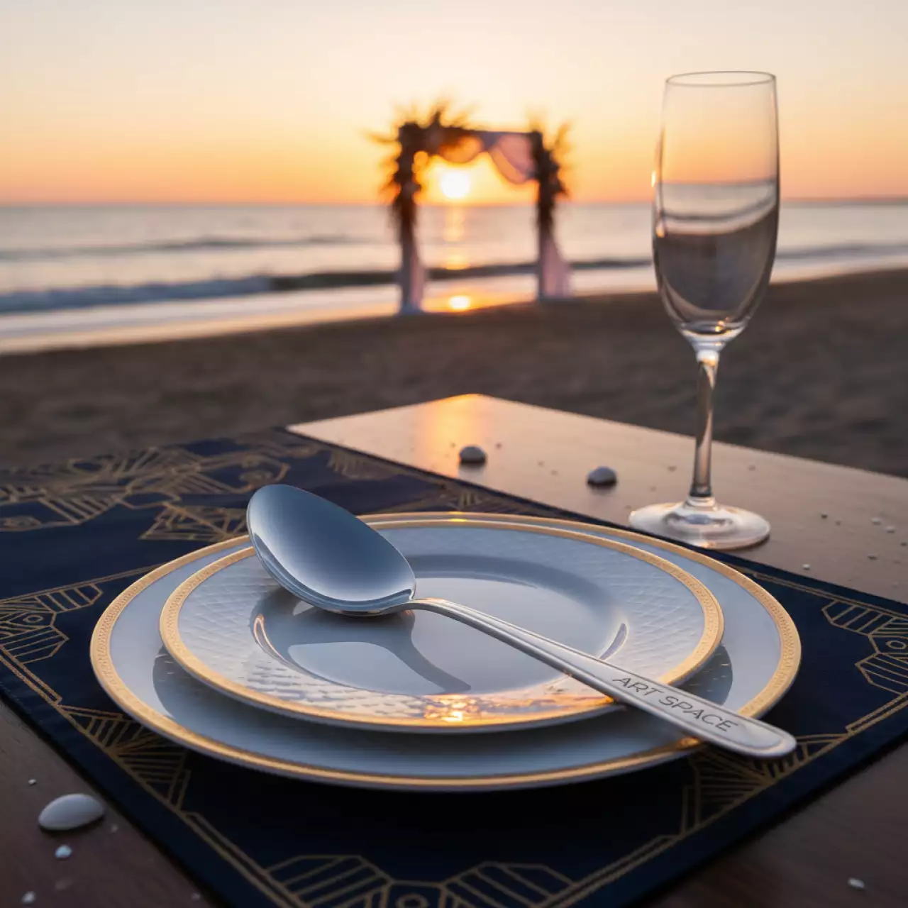 Аренда Ложка десертная Аляска 183 мм на пляже «Маяк» — ART SPACE