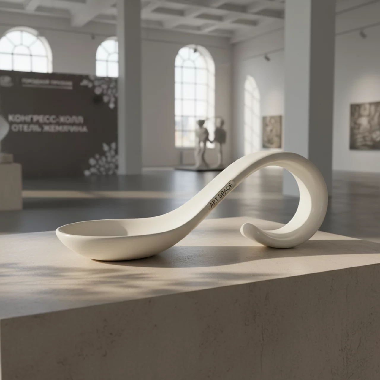 Аренда Ложка для комплимента Chan Wave Classic Ivory белая в конгресс-холле отеля Жемчужина — ART SPACE