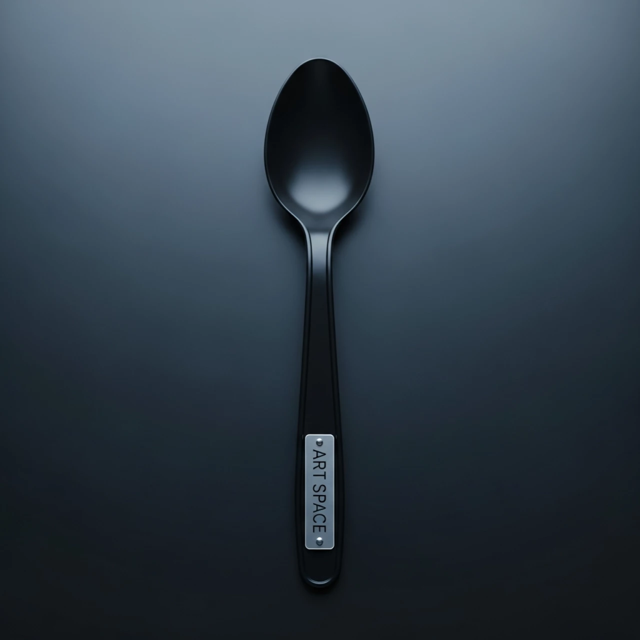 Аренда Ложка для комплимента Капля чёрная пластик на Медальной площади — ART SPACE