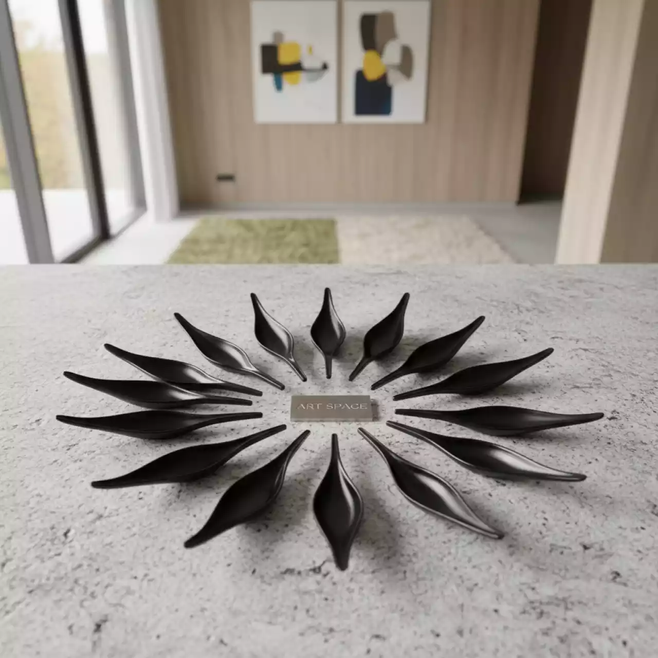 Аренда Ложка для комплимента Капля малая черная пластик 110х45 мм в Karat Resort — ART SPACE