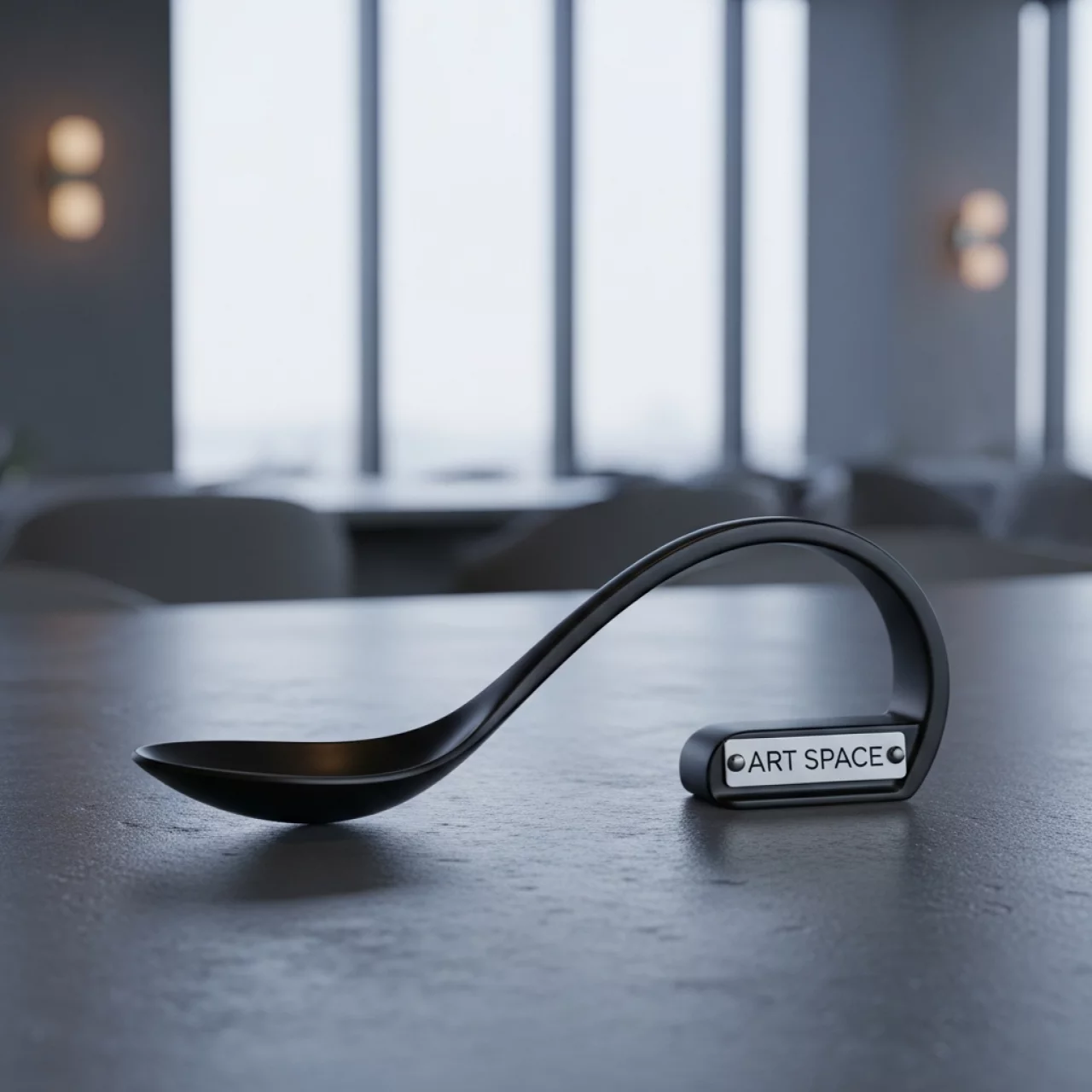 Аренда Ложка фуршетная черная в Radisson Collection Paradise — ART SPACE