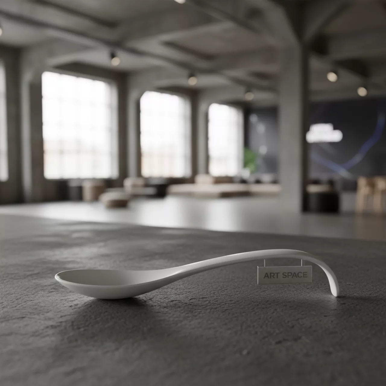 Аренда Ложка Капля малая белая пластик 110х45 мм в Stella di Mosca — ART SPACE