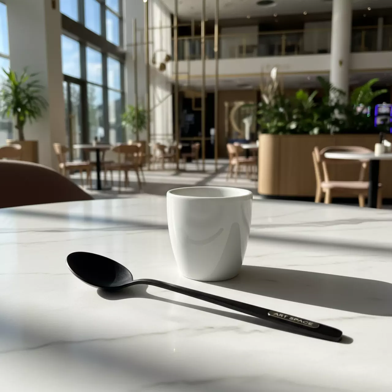 Аренда Ложка кофейная черная Sapporo 114 мм в казино «Сочи» — ART SPACE