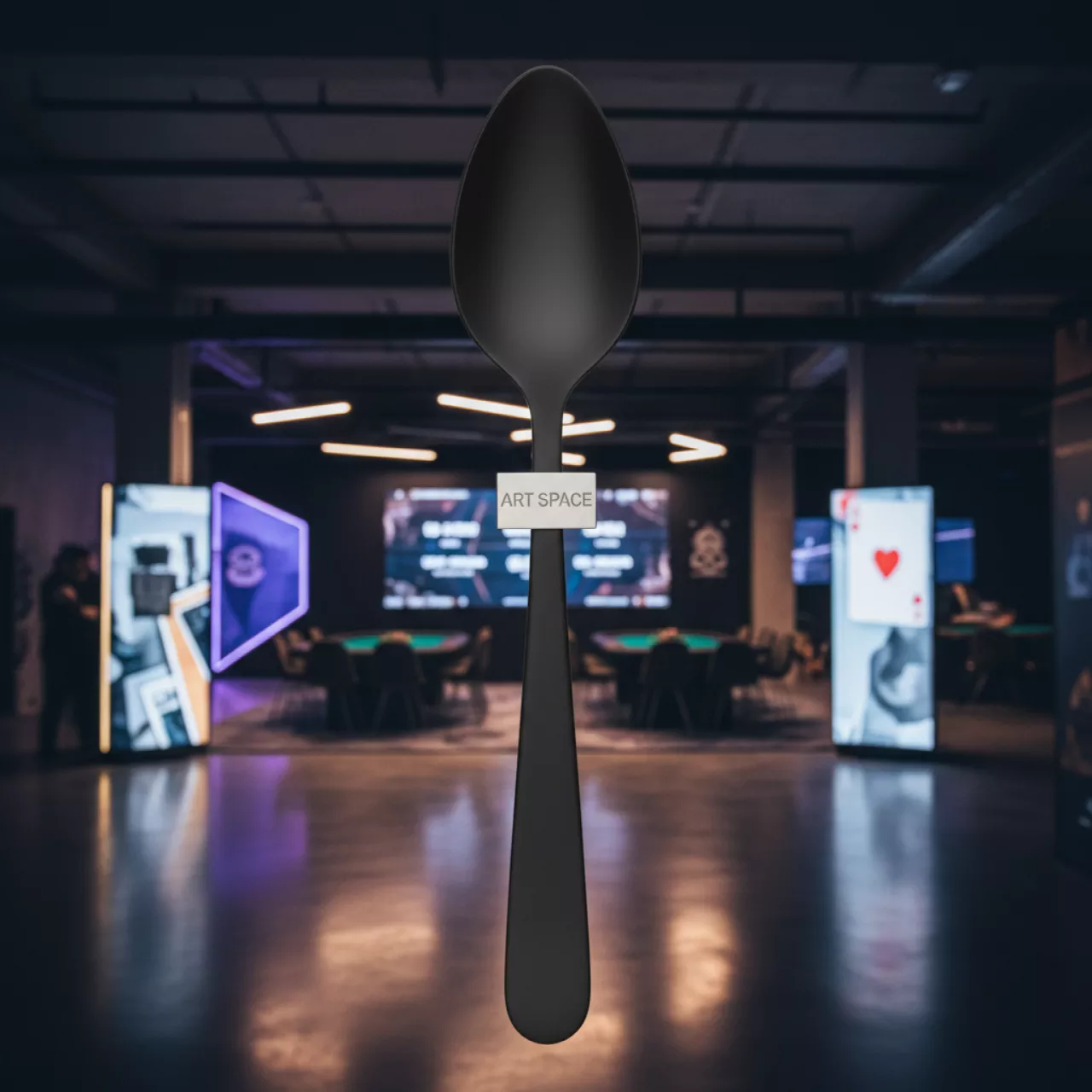 Аренда Ложка столовая Sapporo черная 200 мм на Сочи Автодроме — ART SPACE