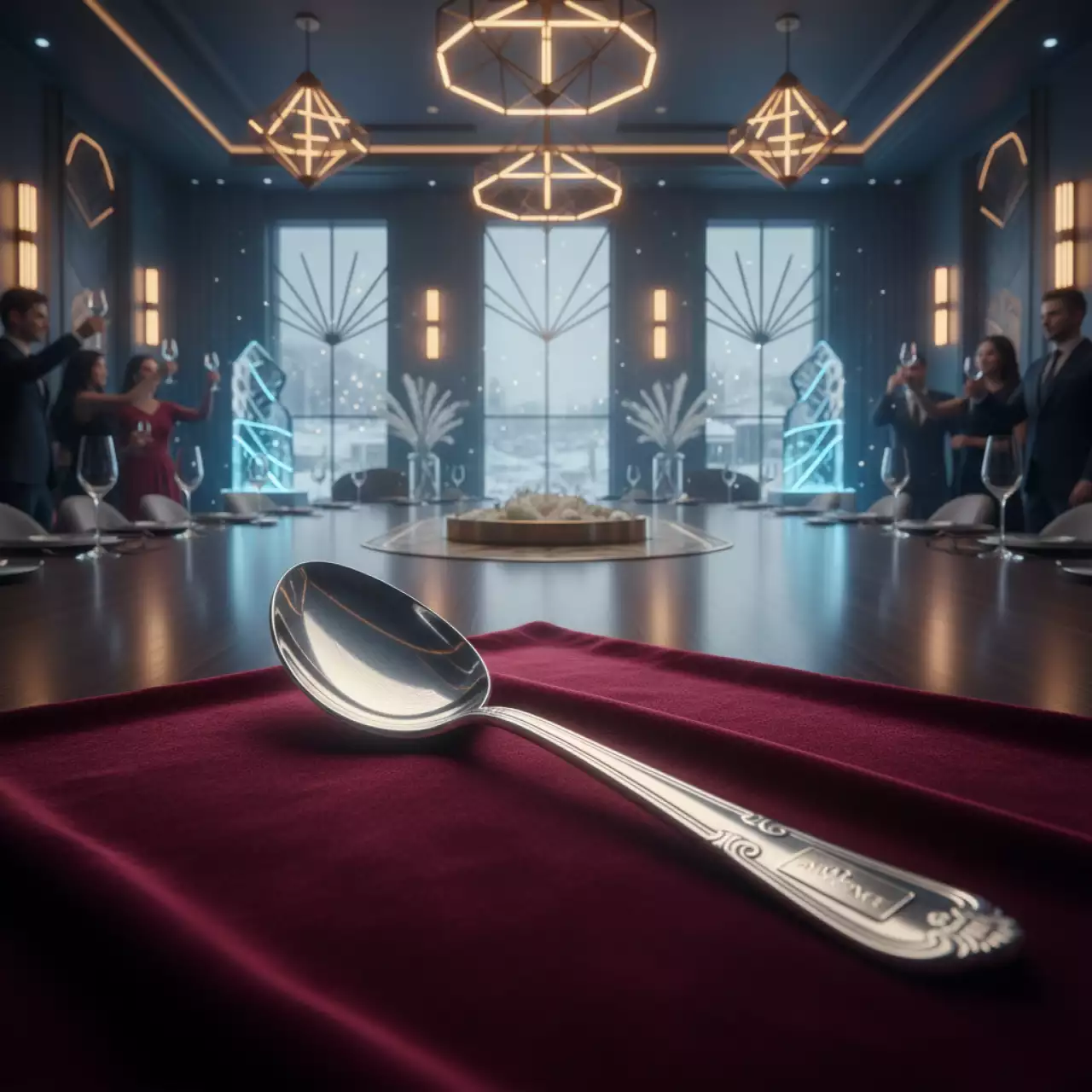 Аренда Ложка столовая серебряная Пушкин в конгресс-холле отеля Жемчужина — ART SPACE