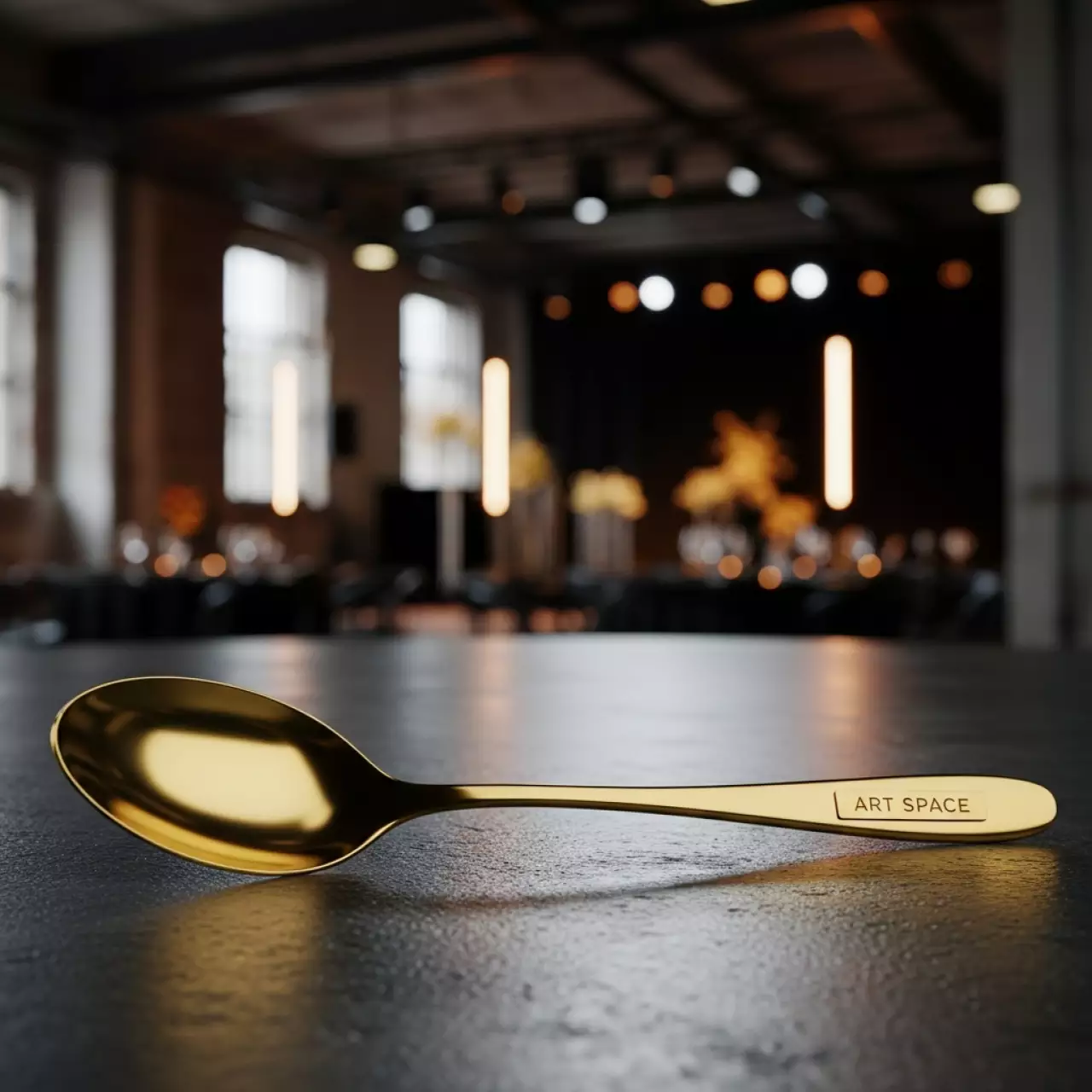 Аренда Ложка столовая золотая Sapporo 200 мм в Pullman Sochi Centre — ART SPACE