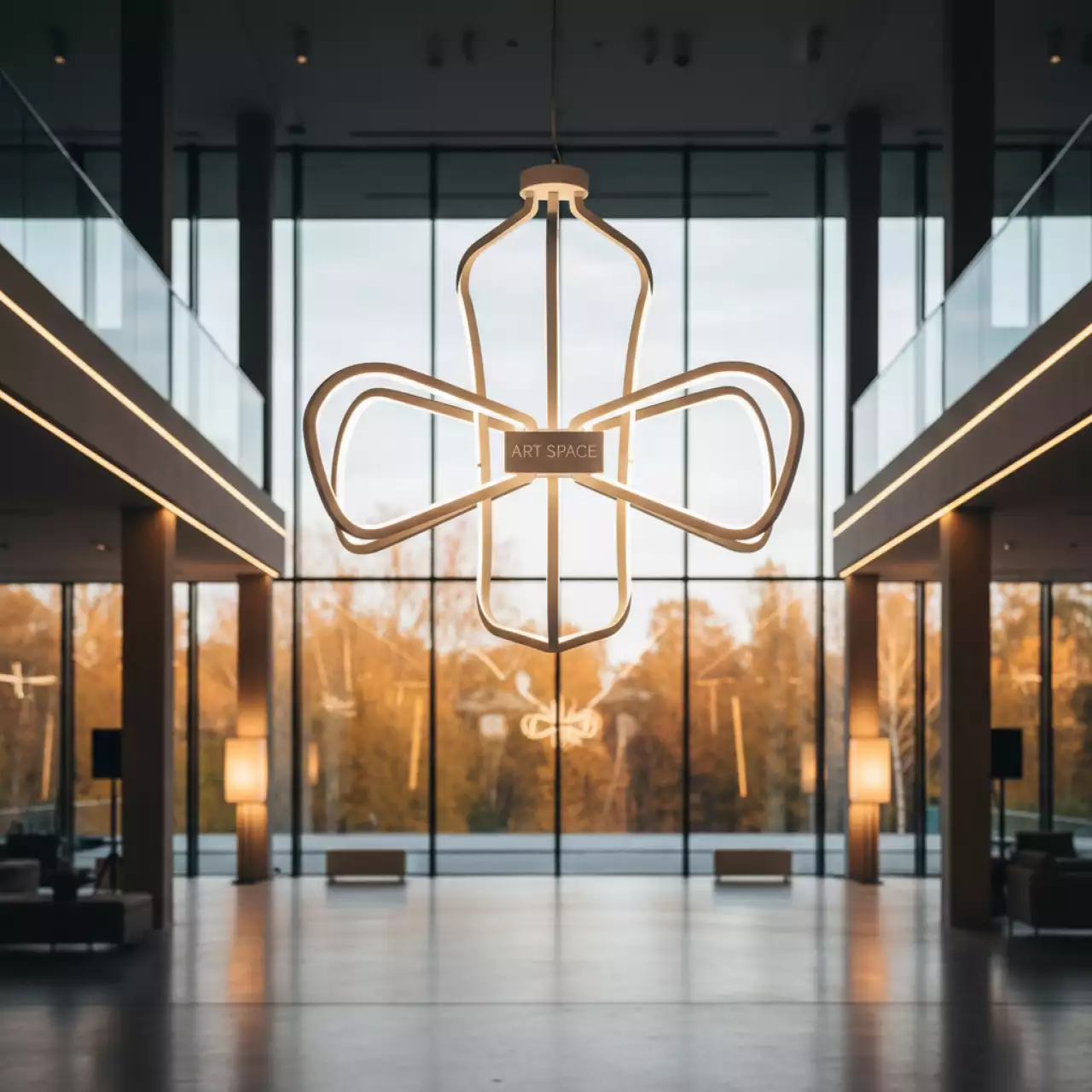 Аренда Люстра белая Марсель в МФК «Горный» — ART SPACE