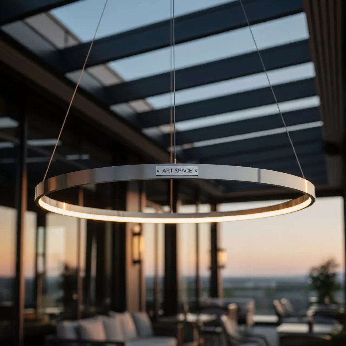 Аренда Люстра кольцевая в ресторане «Баран-Рапан» — ART SPACE
