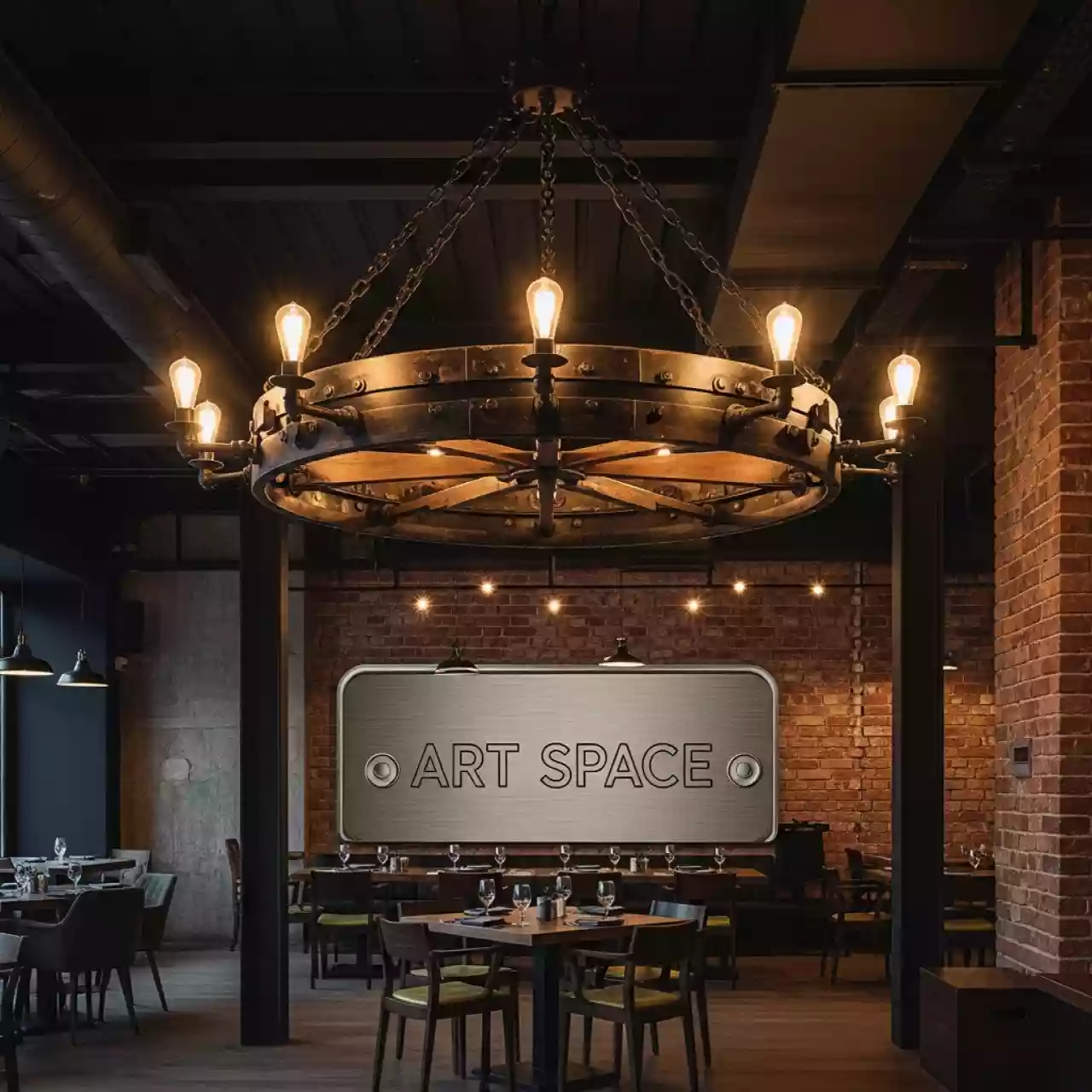 Аренда Люстра Лофт в ресторане «Магадан» — ART SPACE