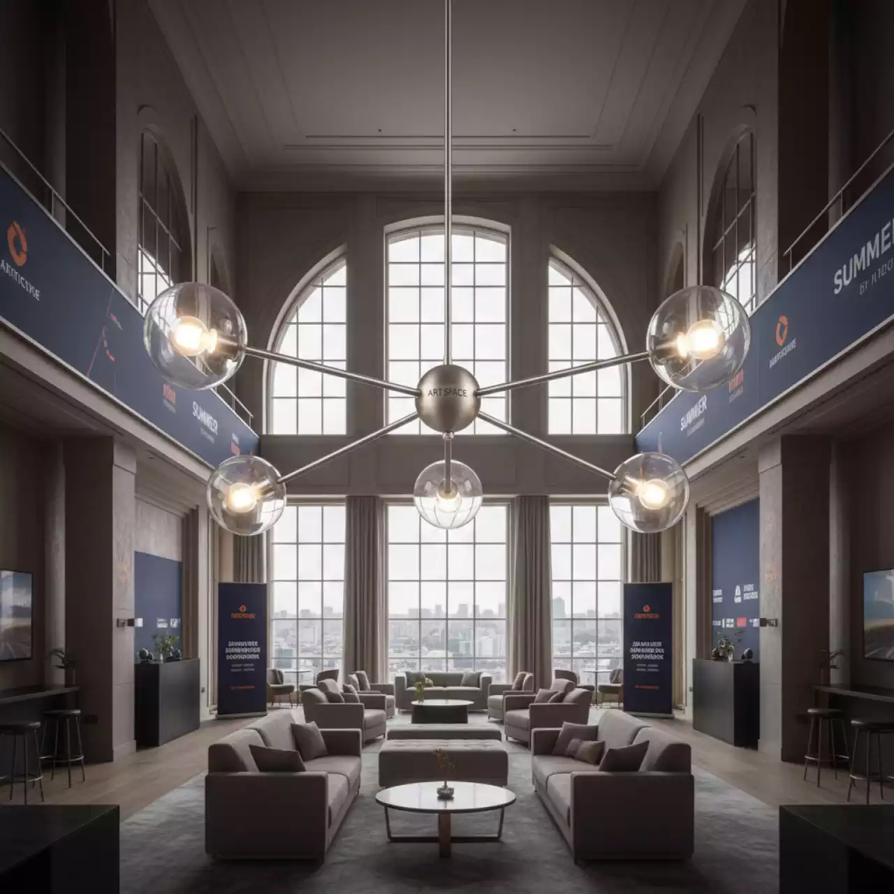 Аренда Люстра Варус 5 ламп в Panorama by Mercure — ART SPACE