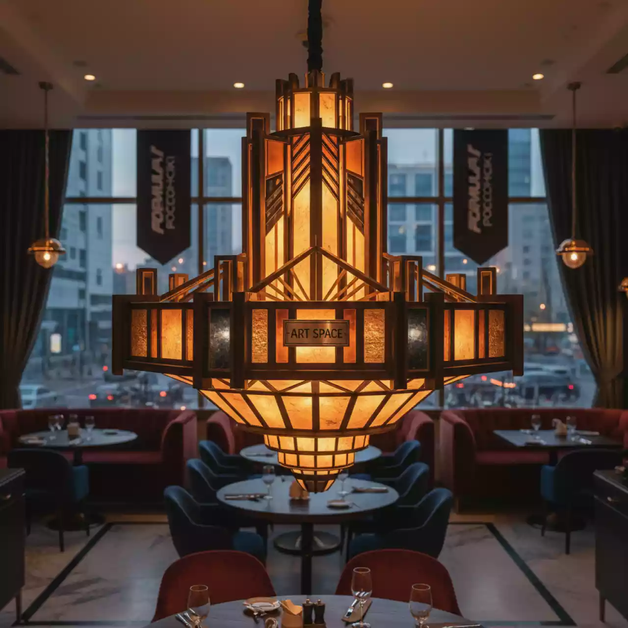 Аренда Люстра Жардин большая в ресторане «Brunello» — ART SPACE