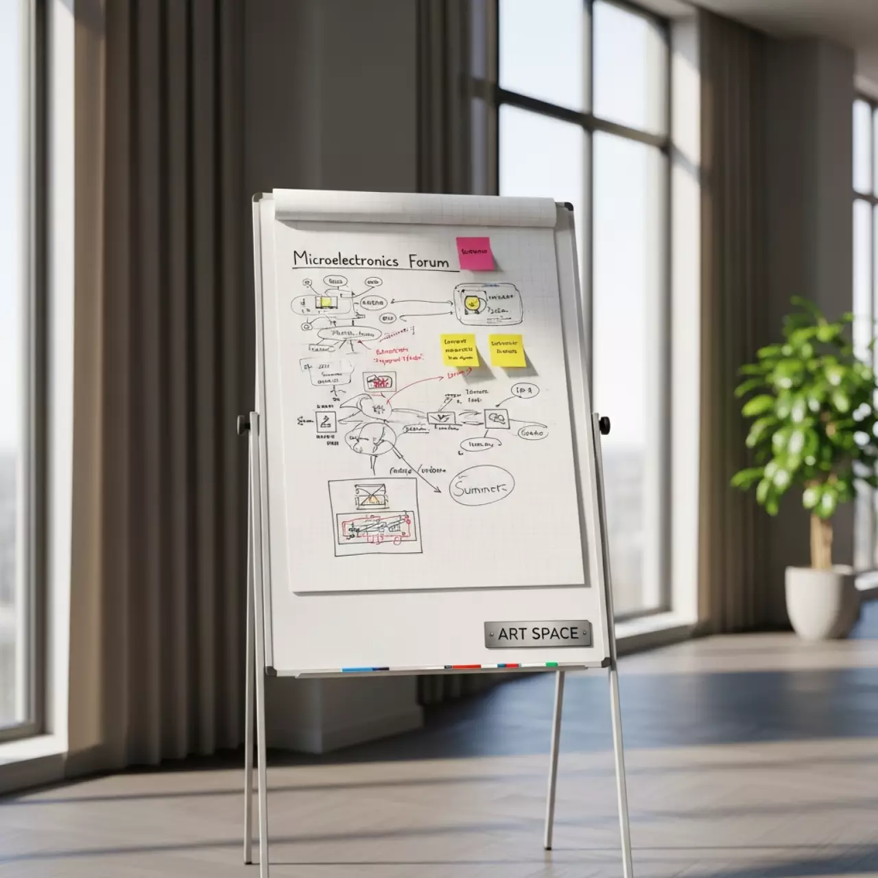 Аренда Магнитно маркерная доска Ecoline TSA86 C 80х60 см в Radisson Collection Paradise — ART SPACE