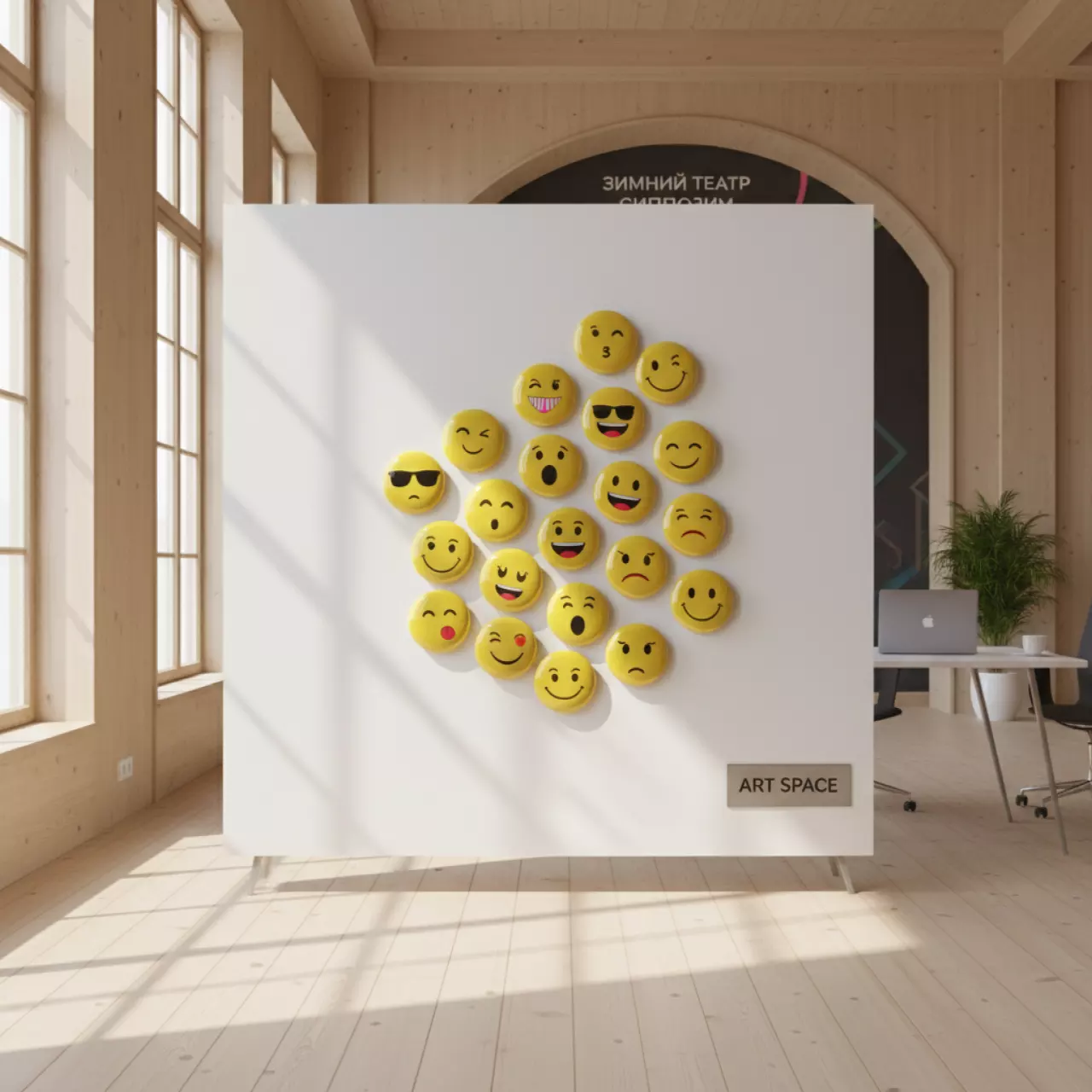 Аренда Магниты смайлы Magnetoplan 40 мм в Зимнем театре — ART SPACE
