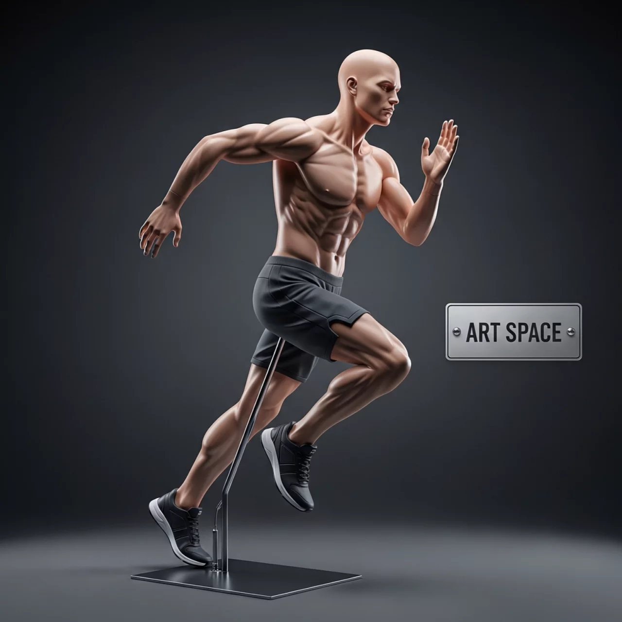 Аренда Манекена мужского спортивного "бегун" на курорте «Газпром» (Альпика) — ART SPACE