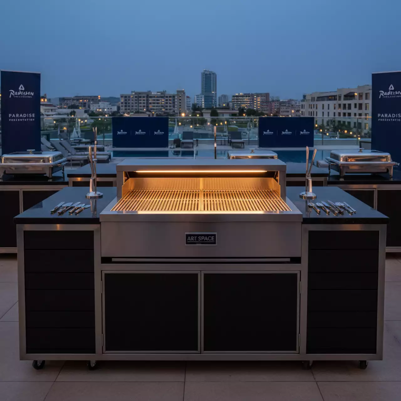 Аренда Мангал прямоугольный "L" в Radisson Collection Paradise — ART SPACE