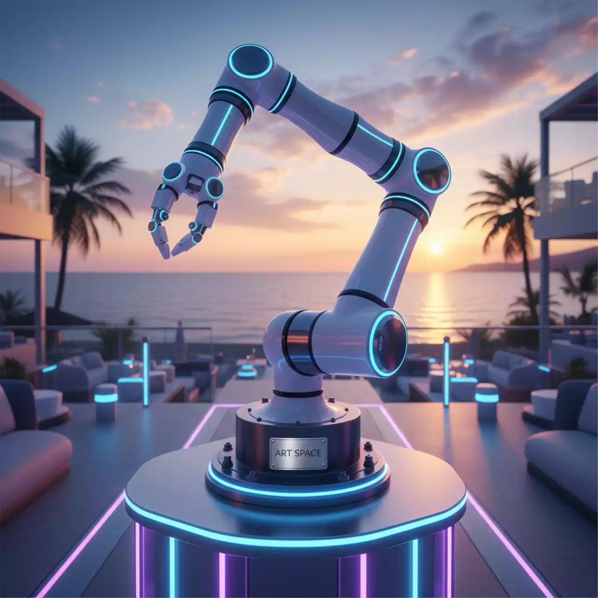 Аренда Манипулятор четырехосевой учебно научный Hobots Pro на пляжных клубах Хосты — ART SPACE