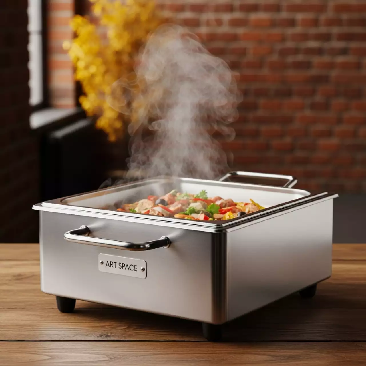 Аренда Мармит чафиндиш квадратный электрический GN 2 3 в этно-парке «Моя Россия» — ART SPACE