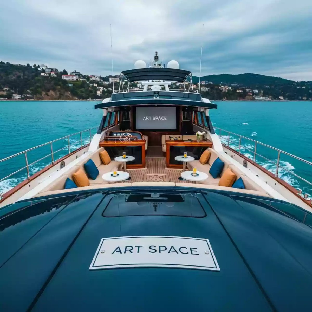 Аренда Мармит круглый с горелкой 7,5 л на VIP теплоходе (Морпорт Сочи) – Кинопоказ в Изысканном Искусстве — ART SPACE