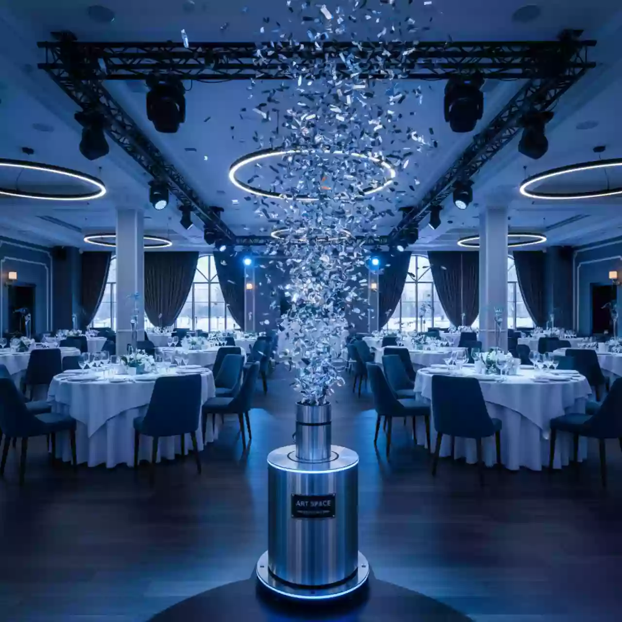 Аренда Машина конфетти на батарее в ресторане «Магадан» — ART SPACE