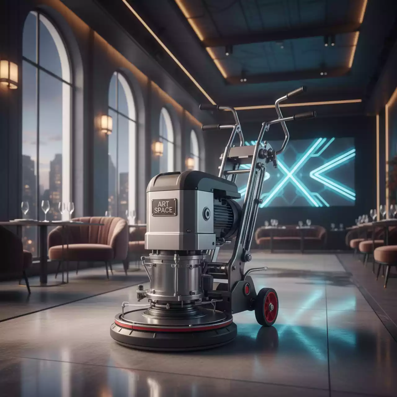 Аренда Машина мозаично шлифовальная Сплитстоун GM 122 в ресторане «Voda» — ART SPACE