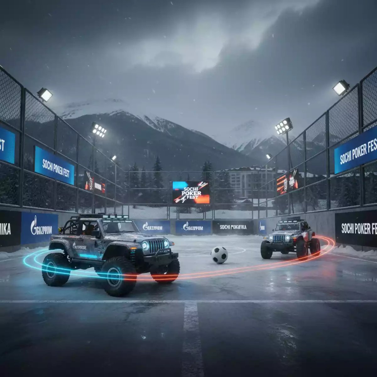 Аренда Машинки джипы "Автобол" на курорте «Газпром» (Альпика) — ART SPACE