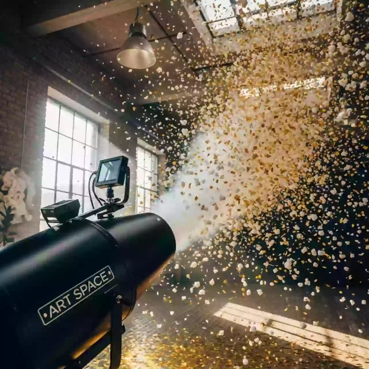 Аренда Машины конфетти ветродуи и бластеры для popcorn party и confetti party в Сочи Парк Отеле — ART SPACE