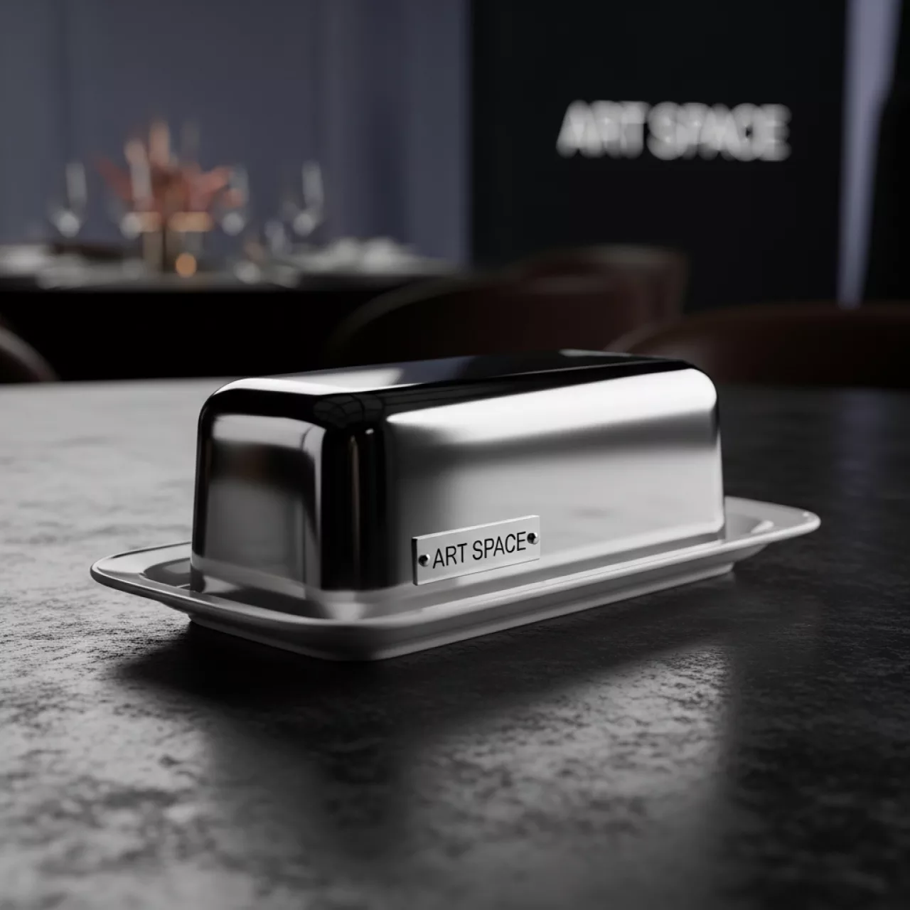 Аренда Масленка с крышкой APS фарфор сталь 90х70 мм в Ледовом дворце «Айсберг» — ART SPACE