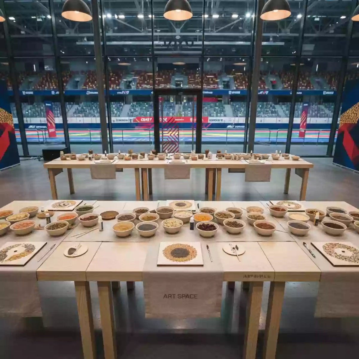 Аренда Мастер класс аппликация из круп в ледовой арене «Шайба» — ART SPACE