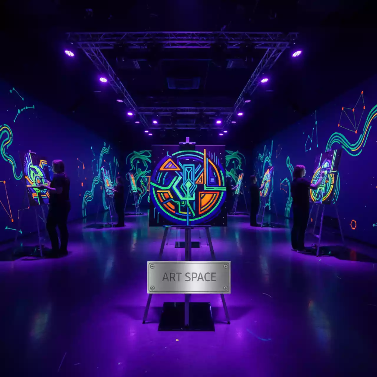 Аренда Мастер класс Блек тач арт в банкетном зале «Дельфин» — ART SPACE