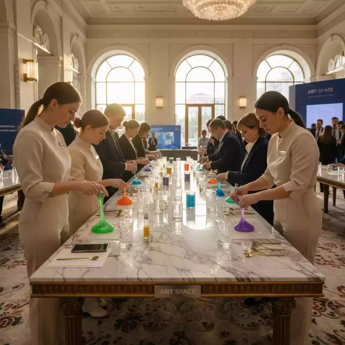 Аренда Мастер класс "Изготовление слайма" в Radisson Blu Resort & Congress Centre — ART SPACE