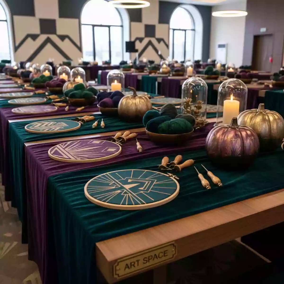 Аренда Мастер класс ковровая вышивка на хэллоуин в ОКЦ «Галактика» — ART SPACE