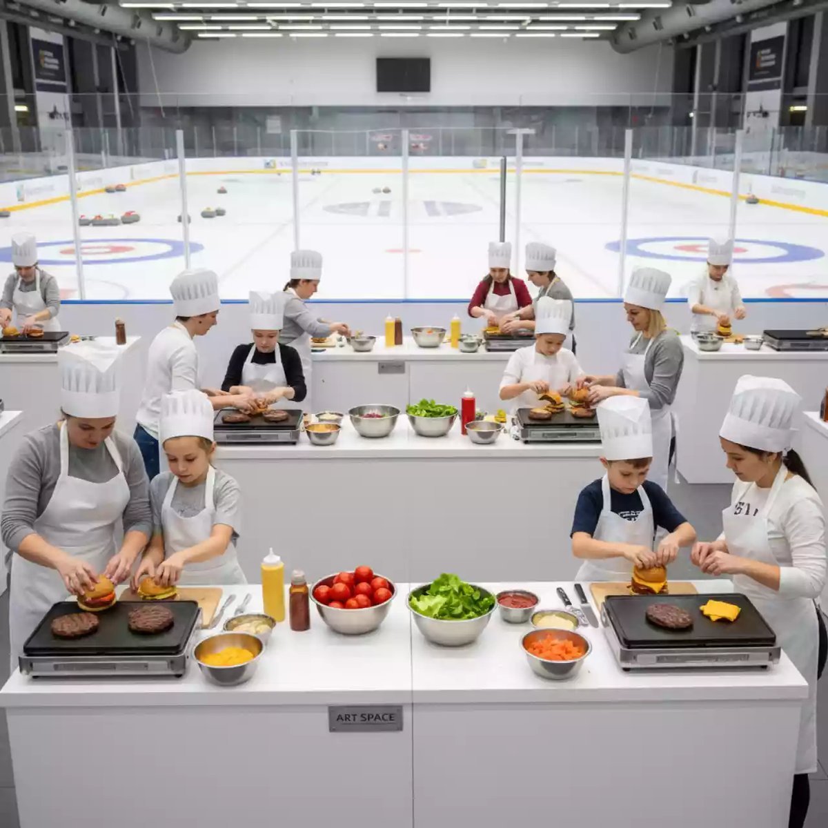 Аренда Мастер класс кулинарный бургеры в Керлинговом центре «Ледяной куб» — ART SPACE