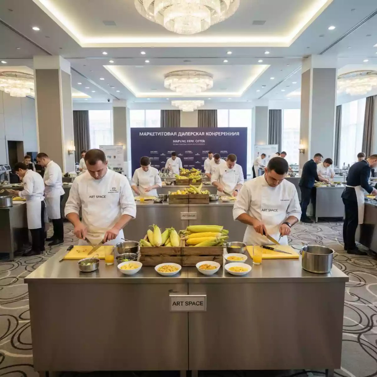 Аренда Мастер класс кулинарный кукуруза в Маринс Парк Отеле — ART SPACE